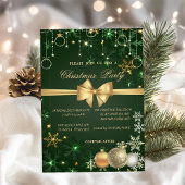 Invitation ChicChristmas Balls, Snowflakes Entreprise Noël
