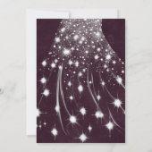 Invitation Chick Bourgogne moderne Parties scintillant argent (Dos)