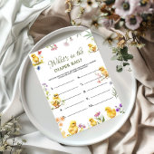 Invitation Chick Farm quoi dans le sac jeu de Baby shower car