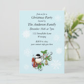 Invitation Chickadee de Noël d'hiver (Debout devant)