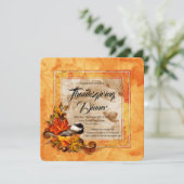Invitation Chickadee & Golden Autumn quitte Thanksgiving (Debout devant)