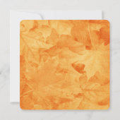 Invitation Chickadee & Golden Feuilles d'automne fête d'anniv (Dos)