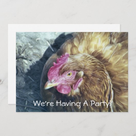 Invitation CHICKEN (Devant / Derrière)