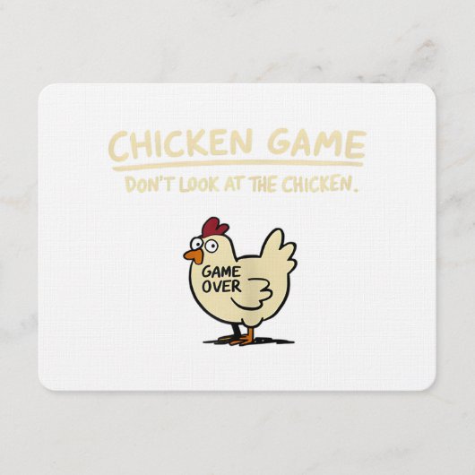 Invitation Chicken Game Don't Look At The Chicken Funny Chick (Devant)
