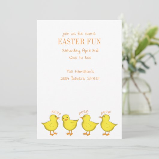 Invitation Chicks 5x7 (Debout devant)
