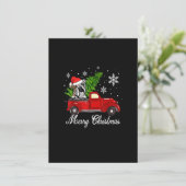 Invitation Chien à chien anglais équitation Camion rouge Noël (Debout devant)
