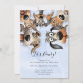 Invitation Chien Anniversaire Pawty mignonne Personnalisé (Devant)