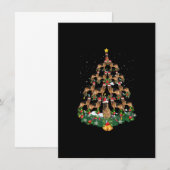 Invitation Chien berger allemand Lumières des arbres de Noël (Devant / Derrière)