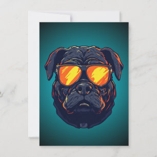 Invitation Chien Carlin Cyberpunk Mecha Lunettes de Soleil Né