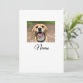 Invitation Chien chat photo ajouter le nom de l'animal de com (Debout devant)
