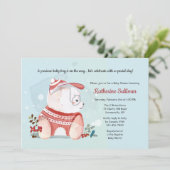 Invitation Chien Chien Chien Avec Baby shower De Lunettes (Debout devant)