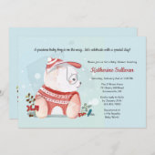 Invitation Chien Chien Chien Avec Baby shower De Lunettes (Devant / Derrière)