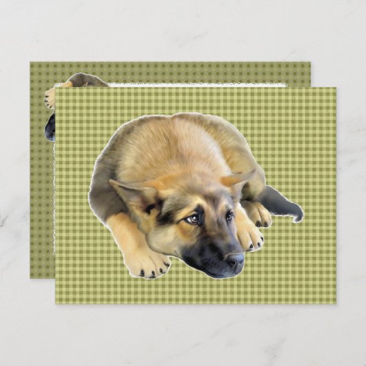 Invitation Chien Chien Chien Chien Allemand Chien Chien Chien (Devant / Derrière)