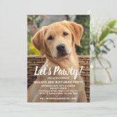 Invitation Chien Chien Chien Chien Anniversaire Fête Personna (Debout devant)