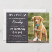 Invitation Chien Chien Chien Chien Anniversaire Fête Photo pe (Devant)