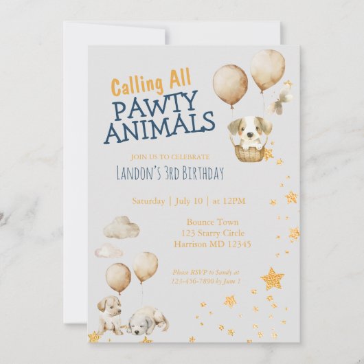 Invitation Chien Chien Chien Chien Chien Chien Chien Tiers An (Devant)