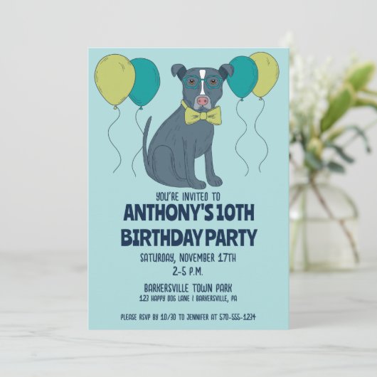 Invitation Chien Chien Chien Chien Chien Chien Portant des lu (Debout devant)