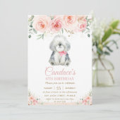Invitation Chien Chien Chien Chien Chien Chien Rose Floral Gi (Debout devant)