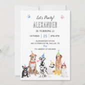 Invitation Chien Chien Chien Faisons Pawty Anniversaire (Devant)