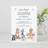 Invitation Chien Chien Chien Faisons Pawty Anniversaire (Debout devant)