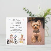 Invitation Chien Chien Chien, Pawty Birthday Party Photo (Debout devant)