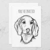 Invitation Chien-chien dragon (Devant / Derrière)