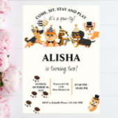 Invitation Chien chiot Anniversaire Pawty Anniversaire Invita