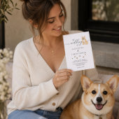 Invitation Chien corgi chiot Calligraphie de mariage