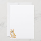 Invitation Chien corgi chiot Calligraphie de mariage (Dos)