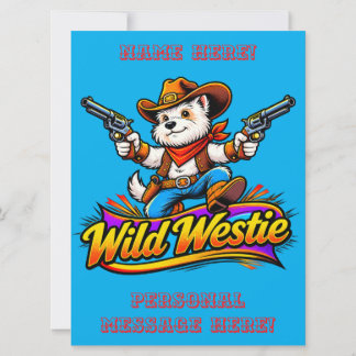 Invitation Chien Cowboy Westie Sauvage