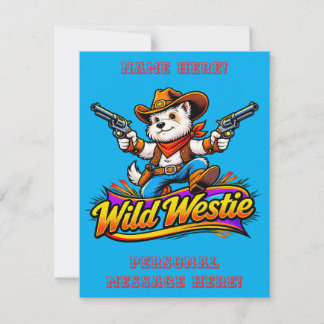 Invitation Chien Cowboy Westie Sauvage