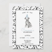 Invitation Chien Dalmatien bleu Venez assis Restez assis Joue (Devant)