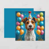 Invitation Chien d'anniversaire (Devant / Derrière)