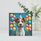 Invitation Chien d'anniversaire (Debout devant)
