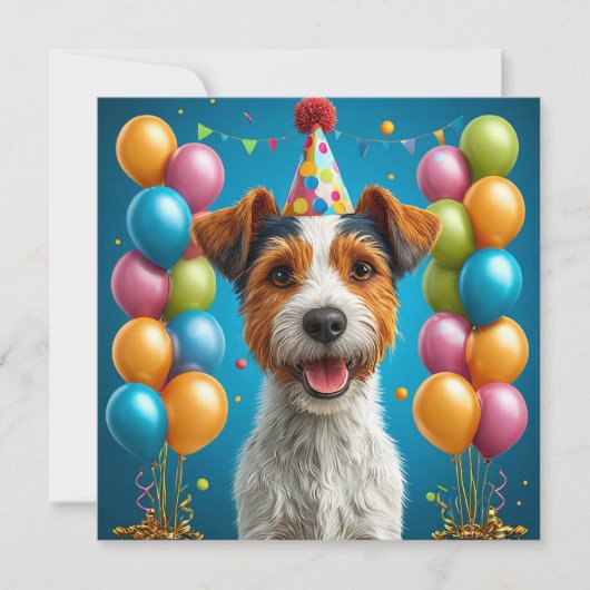 Invitation Chien d'anniversaire (Devant)