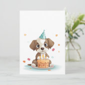 Invitation Chien d'anniversaire (Debout devant)