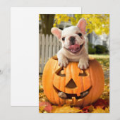 Invitation Chien dans la citrouille (Devant / Derrière)