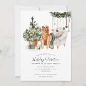 Invitation Chien d'arbre de Noël, Fête de Noël (Devant)