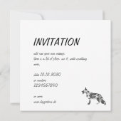 Invitation Chien de berger (Dos)