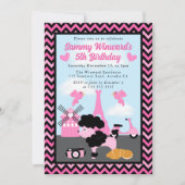 Invitation Chien de caniche glamour à Paris Anniversaire de e (Devant)