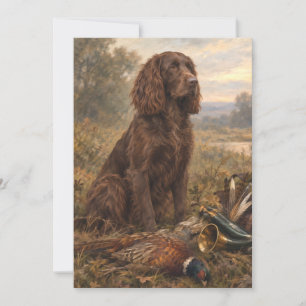 Invitation Chien de chasse Wachtelhund, Spaniel allemand