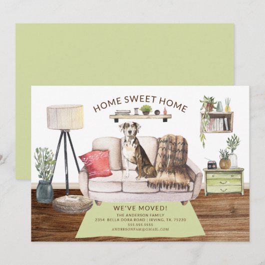 Invitation Chien de Chien de Chien de Catahoula Leopard Movin (Devant / Derrière)