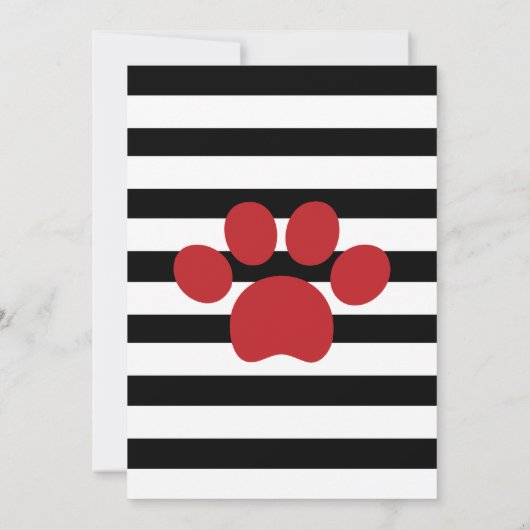 Invitation Chien de Chien De Chien De Chien Pawty Garçon Anni (Dos)