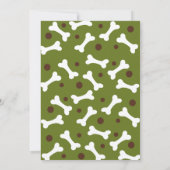 Invitation Chien de marionnettes en vert (Dos)