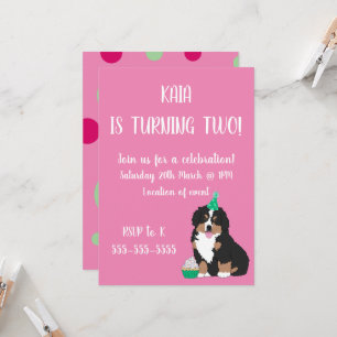 Invitation Chien de montagne bernois Chiot Anniversaire