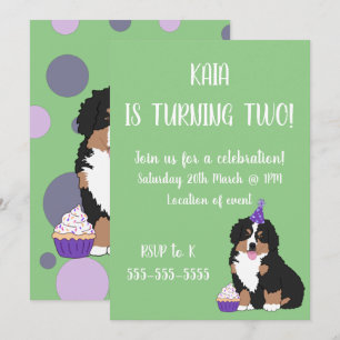 Invitation Chien de montagne bernois Chiot Anniversaire