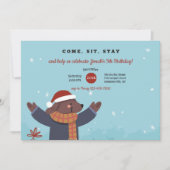 Invitation Chien de Noël (Devant)