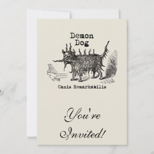 Invitation Chien Demon Vintage Funny migre