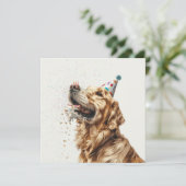 Invitation Chien d'or de l'épreuve d'anniversaire (Debout devant)