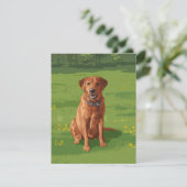 Invitation Chien du Labrador jaune rouge renard (Debout devant)